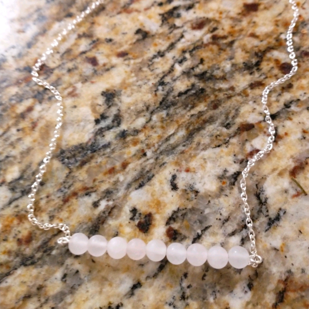 Rose quartz neckalce - Picture 1 of 5